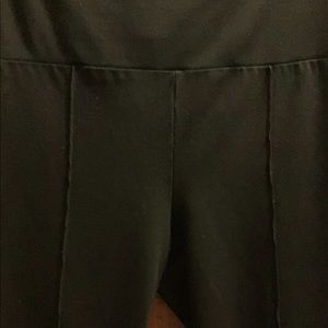 Front seam stretch pants/joggers in black